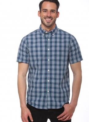 Elevani Mens Short Sleeve Check